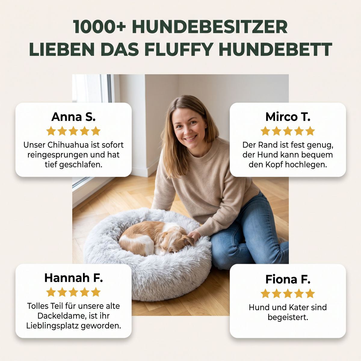 Fluffy Hundebett - das Original